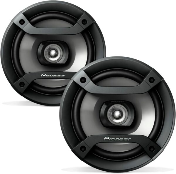 Pioneer TS-F1634R 2-Way Coaxial Car Audio Speakers Full Range 6.5" Round Speakers 200W Max Enhanced Bass Response Easy Installation Black Car Speakers