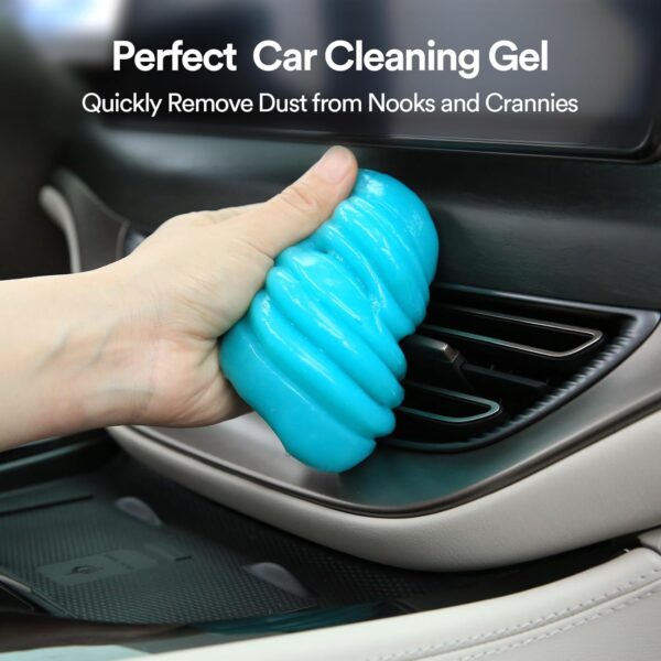 PULIDIKI Car Cleaning Gel Car Cleaning Putty Car Interior Cleaner Slime Car Cleaning Kit Auto Detailing Tools Car Cleaning Supplies Car Accessories Car Gifts for Men Women Blue - Image 3