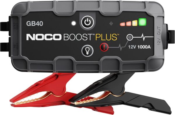 NOCO Boost Plus GB40 1000A UltraSafe Car Battery Jump Starter, 12V Jump Starter Battery Pack, Battery Booster, Jump Box, Portable Charger and Jumper Cables for 6.0L Gasoline and 3.0L Diesel Engines