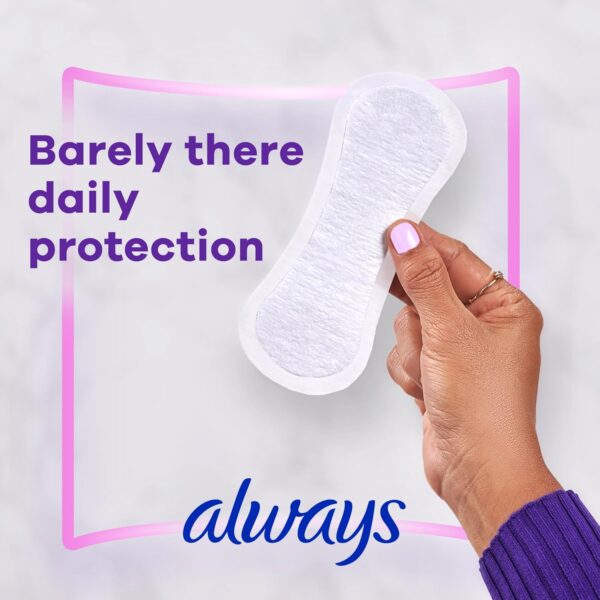 Always Thin Daily Panty Liners for Women, Light Absorbency, Unscented, 162 Count (Packaging May Vary) - Image 2