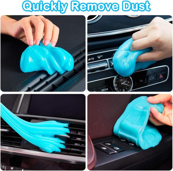 PULIDIKI Car Cleaning Gel Car Cleaning Putty Car Interior Cleaner Slime Car Cleaning Kit Auto Detailing Tools Car Cleaning Supplies Car Accessories Car Gifts for Men Women Blue - Image 4