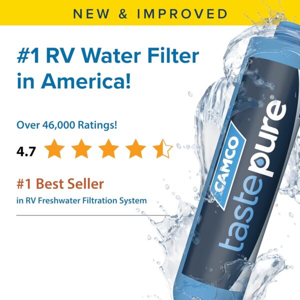 Camco TastePURE RV Water Filter - New & Advanced RV Inline Water Filter with Flexible Hose Protector - Image 5