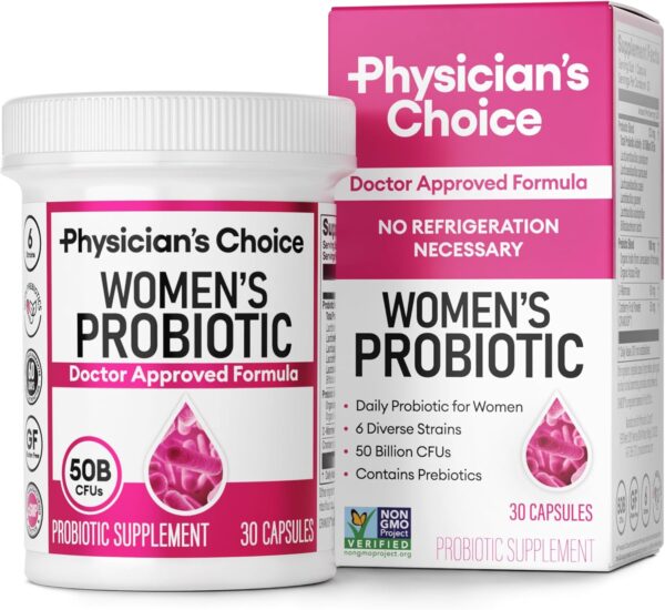 Physician's CHOICE Probiotics for Women - PH Balance, Digestive, UT, & Feminine Health - 50 Billion CFU - 6 Unique Strains for Her - Organic Prebiotics, Cranberry Extract+ - Women Probiotic - 30 CT  Health & Household - Image 22