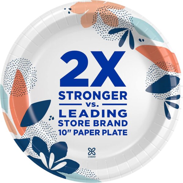 Dixie Medium Paper Plates, 8.5 Inch, 90 Count, 2X Stronger - Image 3