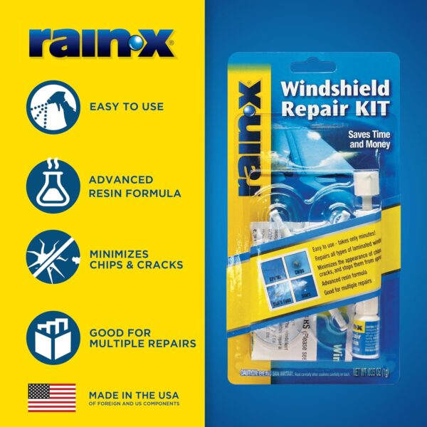 Rain-X 600001 Windshield Repair Kit - Quick and Easy Durable Resin Based Windshield Repair Kit for Chips and Cracks - Image 4