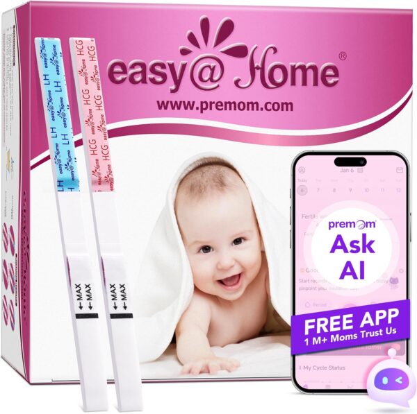 Easy@Home 50 Ovulation Test Strips and 20 Pregnancy Test Strips Combo Kit