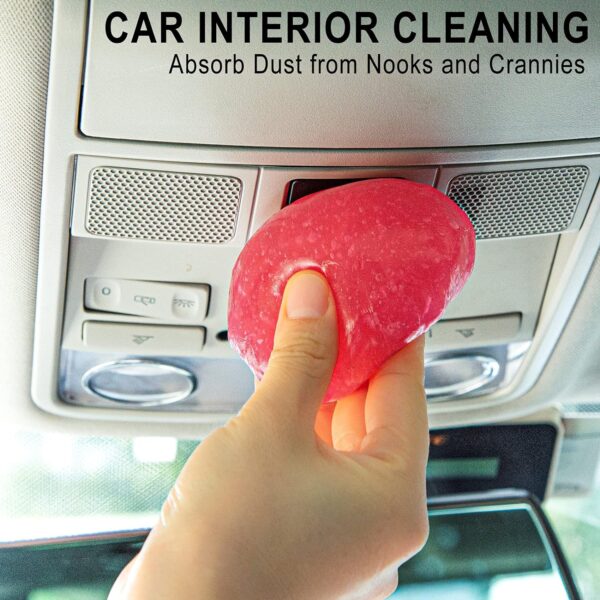 TICARVE Car Cleaning Gel Detailing Putty Car Putty Auto Detailing Tools Car Interior Cleaner Cleaning Slime Car Accessories Keyboard Cleaner Rose/NT WT: 5.6 oz (160 gr) - Image 3